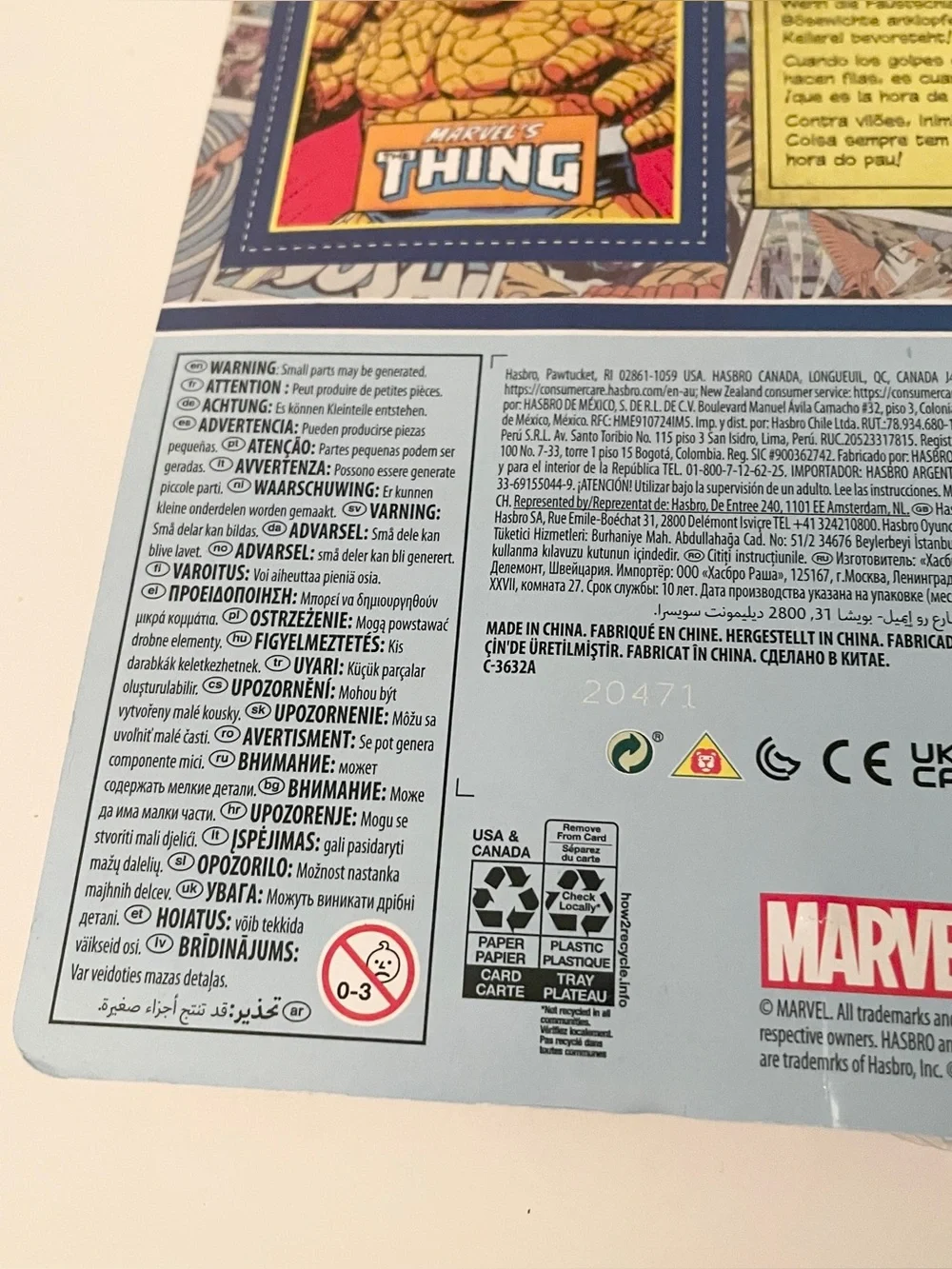 Marvel Legends Retro Fantastic Four The Thing 3.75" Action Figure Kenner - Picture 15 of 16